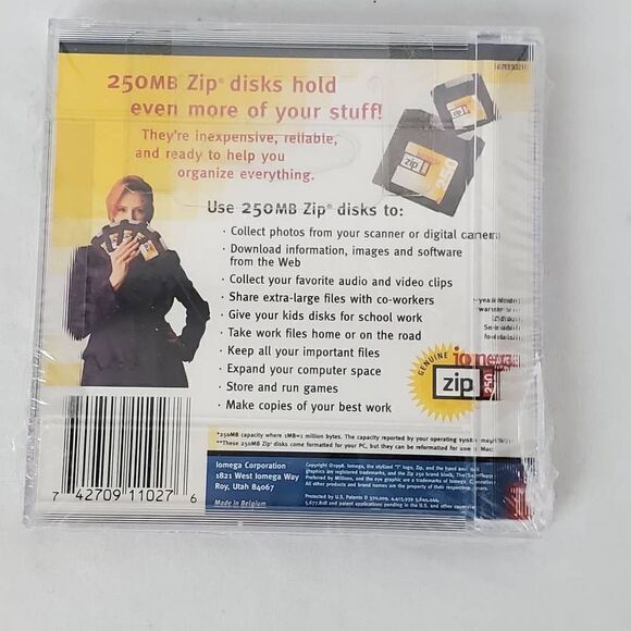 IOMEGA 250 MB High DensityZip Disk Drives Floppy Disks IBM & Compatibles Formatt - Picture 2 of 2